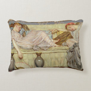 Beads (study), c.1875 (oil on canvas) decorative cushion