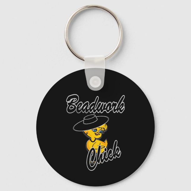 Beadwork Chick #4 Key Ring (Front)