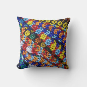 Beadwork, Melmoth, Kwazulu-Natal, South Africa Cushion