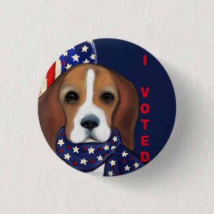 BEAGLE 3 CM ROUND BADGE