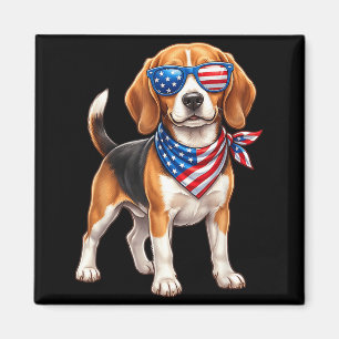 Beagle 4th Of July America Sungles Men Usa Magnet