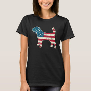 Beagle 4th of July Dog Men Women USA American Fla T-Shirt