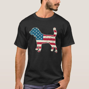 Beagle 4th of July Dog Men Women USA American Fla T-Shirt