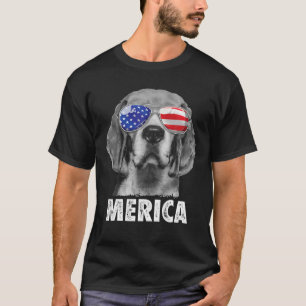 Beagle 4Th Of July Merica Sunglasses Men USA Ameri T-Shirt
