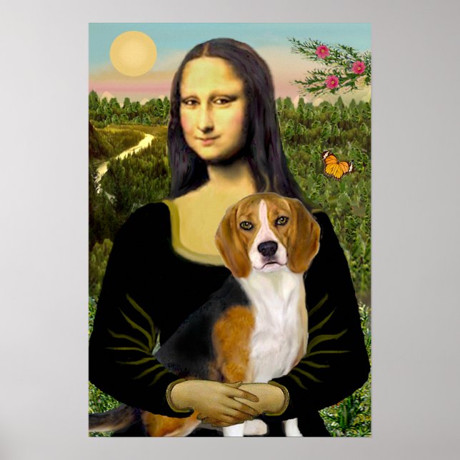 Beagle 7 - Mona Lisa Poster (Front)