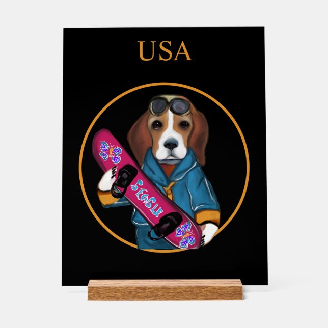  BEAGLE ACRYLIC SIGN (Front)