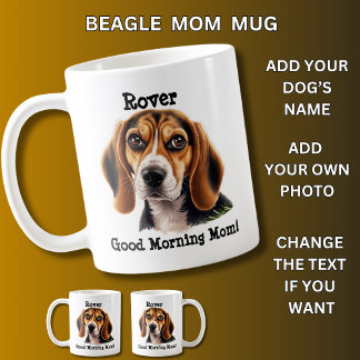 Beagle,  Add Dog's Name, Change Photo Coffee Mug