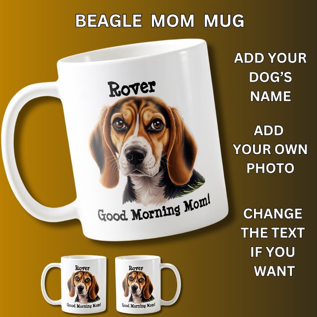 Beagle,  Add Dog's Name, Change Photo Coffee Mug (Creator Uploaded)