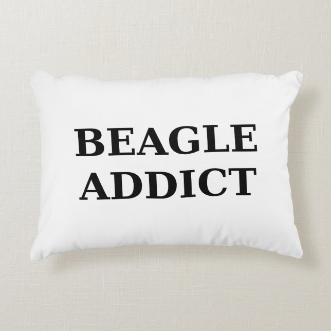 beagle addict decorative cushion (Front)