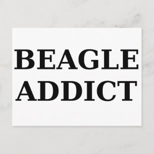 beagle addict postcard