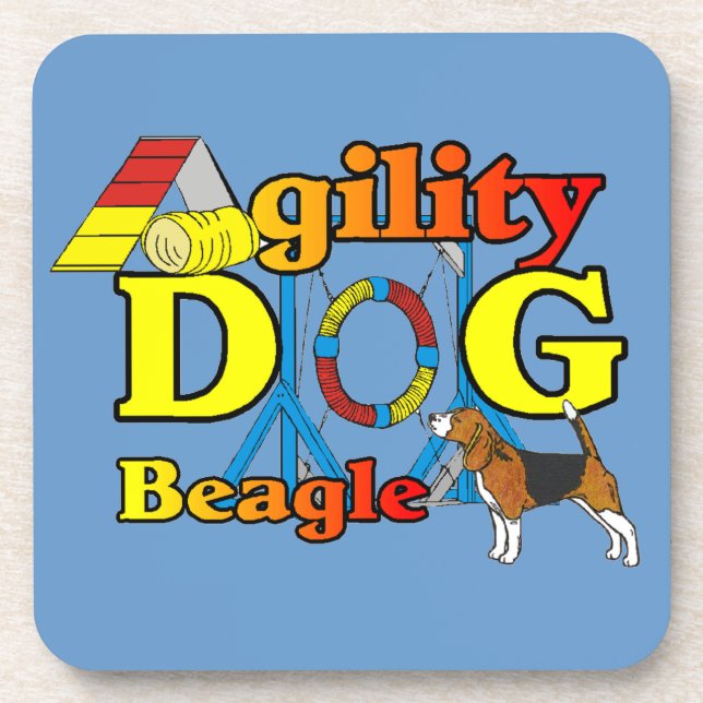 Beagle Agility Gifts Coaster (Front)