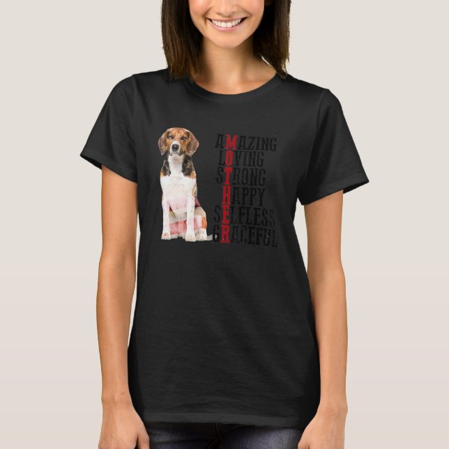 Beagle Amazing Loving Strong Happy Selfless Gracef T-Shirt (Front)