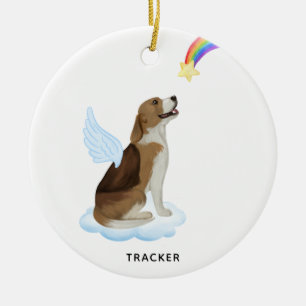 Beagle Angel Dog Personalised Pet Memorial  Ceramic Ornament