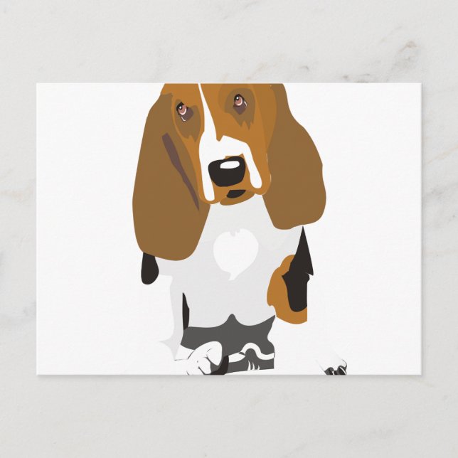beagle art postcard (Front)