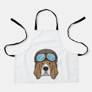 Beagle as Pilot with Pilot hat Apron