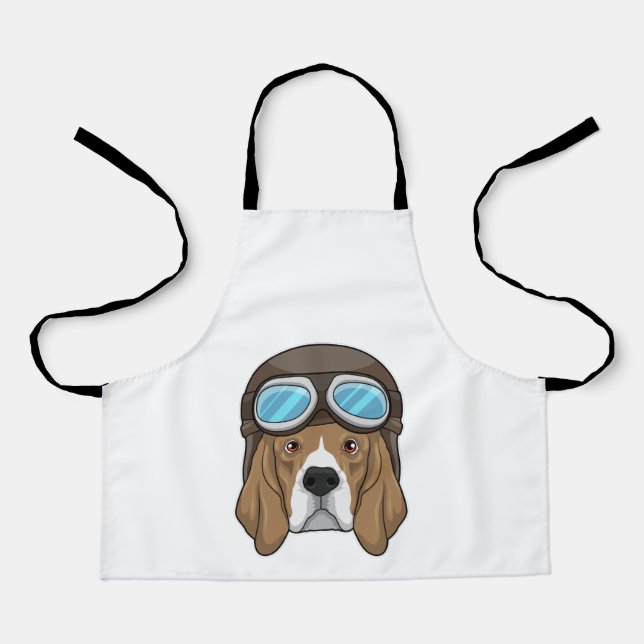 Beagle as Pilot with Pilot hat Apron (Front)
