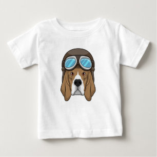Beagle as Pilot with Pilot hat Baby T-Shirt