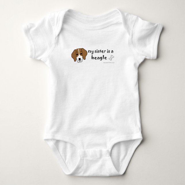 beagle baby bodysuit (Front)