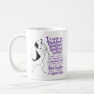 Beagle Baseball Singer Sports Coffee Mug
