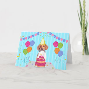 Beagle Birthday Holiday Card