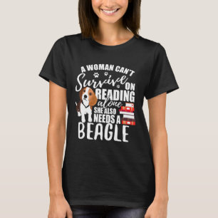 Beagle Book Reading Dog Pet For Women Amp Grandma T-Shirt