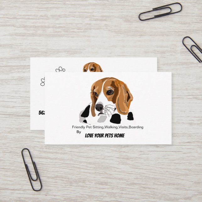 Beagle Business Card (Front/Back In Situ)