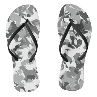 Beagle camouflage thongs