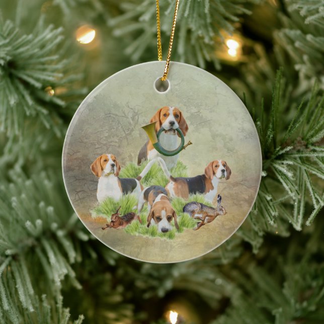 Beagle    ceramic ornament (Tree)