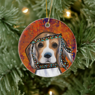 Beagle    ceramic ornament
