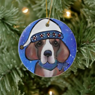 Beagle     ceramic ornament