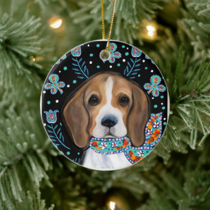 Beagle        ceramic ornament