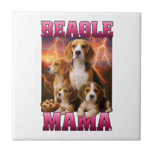 Beagle ceramic tile