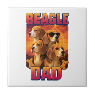 Beagle ceramic tile