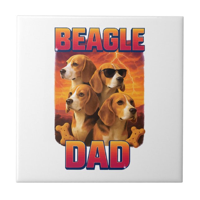 Beagle   ceramic tile (Front)