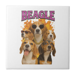 Beagle ceramic tile