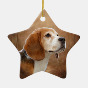 Beagle Ceramic Tree Decoration
