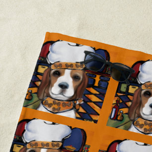 BEAGLE CHEF BEACH TOWEL