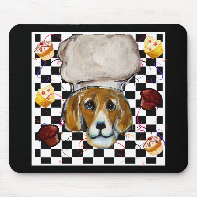 Beagle Chef Mouse Pad (Front)