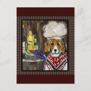 BEAGLE CHEF POSTCARD