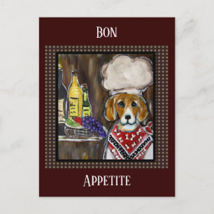 BEAGLE CHEF POSTCARD