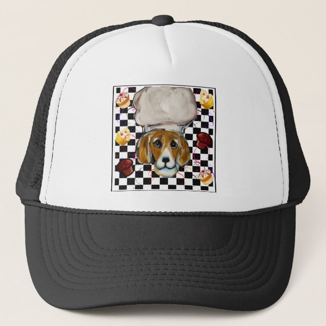 Beagle Chef Trucker Hat (Front)