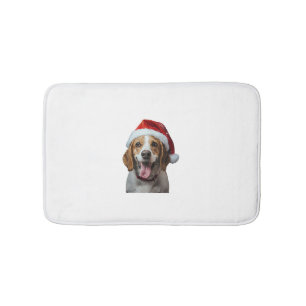 Beagle Christmas Bath Mat