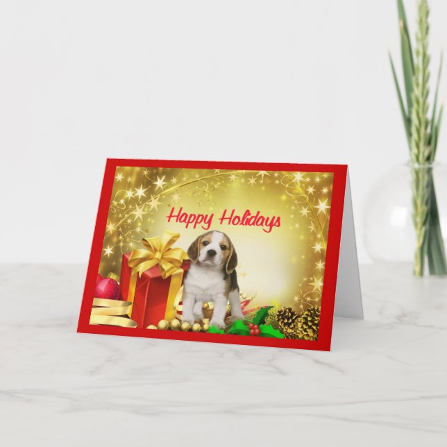Beagle Christmas Card Gifts (Front)
