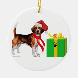 Beagle Christmas Ceramic Tree Decoration