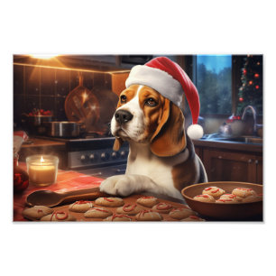 Beagle Christmas Cookies Festive Holiday Photo Print