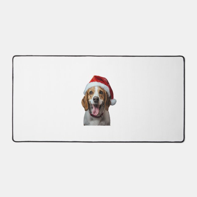 Beagle Christmas  Desk Mat (Front)