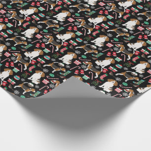Beagle Christmas Dog gift wrap