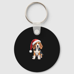 Beagle Christmas Dog Long Sleeve T-Shirt Key Ring