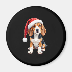 Beagle Christmas Dog Long Sleeve T-Shirt Magnet