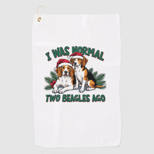 Beagle Christmas Dog Owner Xmas Holiday Pajama Golf Towel